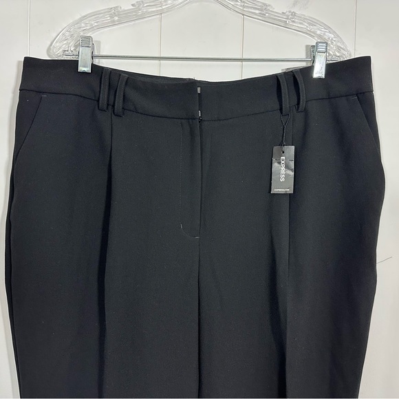 NEW Express Ankle High Rise Dress Pants Women's Size 16 Black Career - Picture 2 of 13